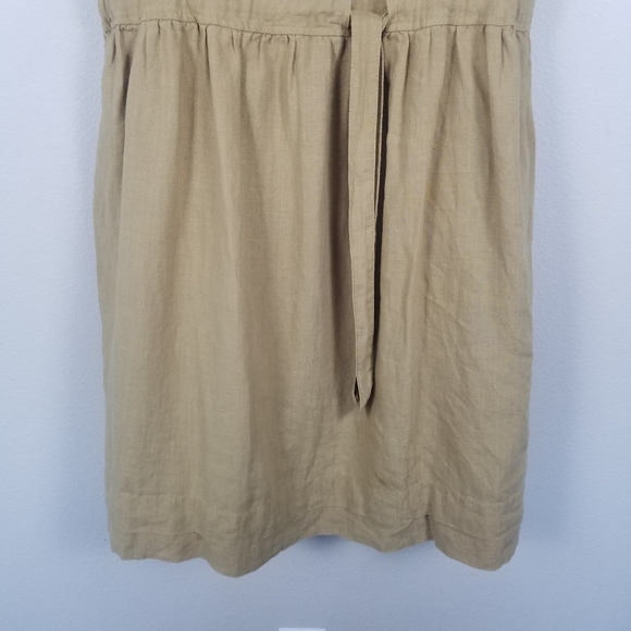 Bulle De Savon Tan Hemp Knee Length Bohemian Granola Minimalist Dress Size S/M - Picture 11 of 15
